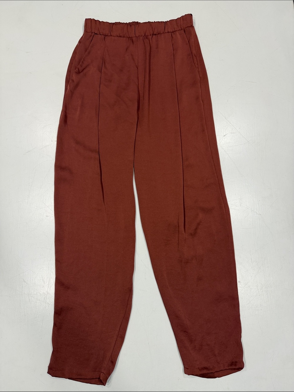Tyche Women's Elastic-Waist Track Pants in Rust